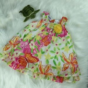 Blueberi Boulevard Floral Butterfly Dress